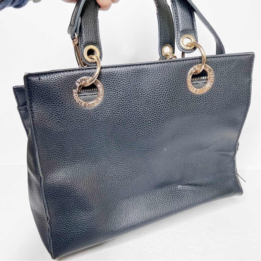 Badgley Mischka Black Leather Purse Crossbody Shoulder Bag